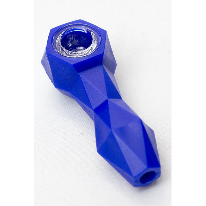 Silicone Hand Pipe With Multi Holes Glass Bowl