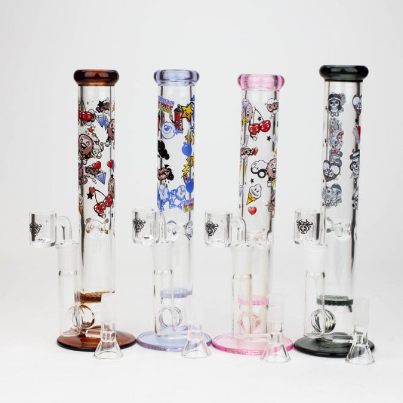XTREME 9.5" 2-in-1 Straight Tube Glass Bong w...