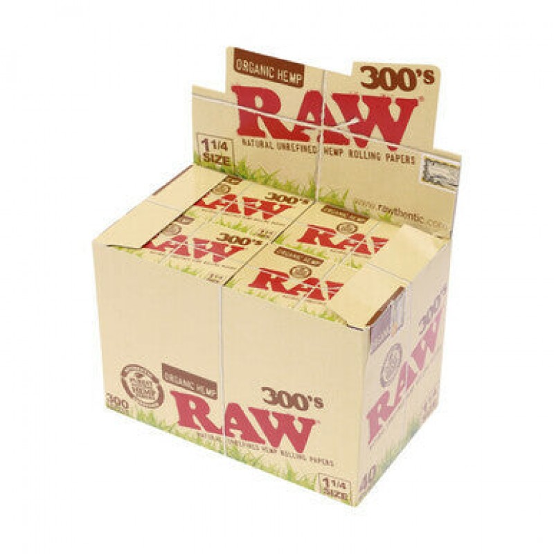 Raw Organic Hemp 300s 1 1/4 Rolling Papers