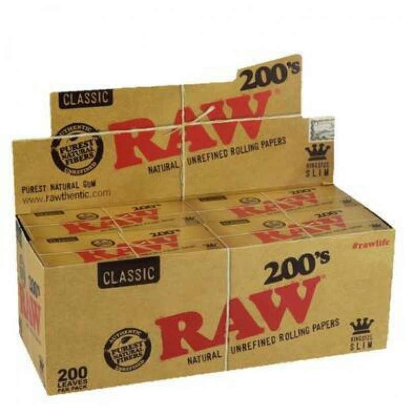 RAW Natural King Size Slim 200s Rolling Paper