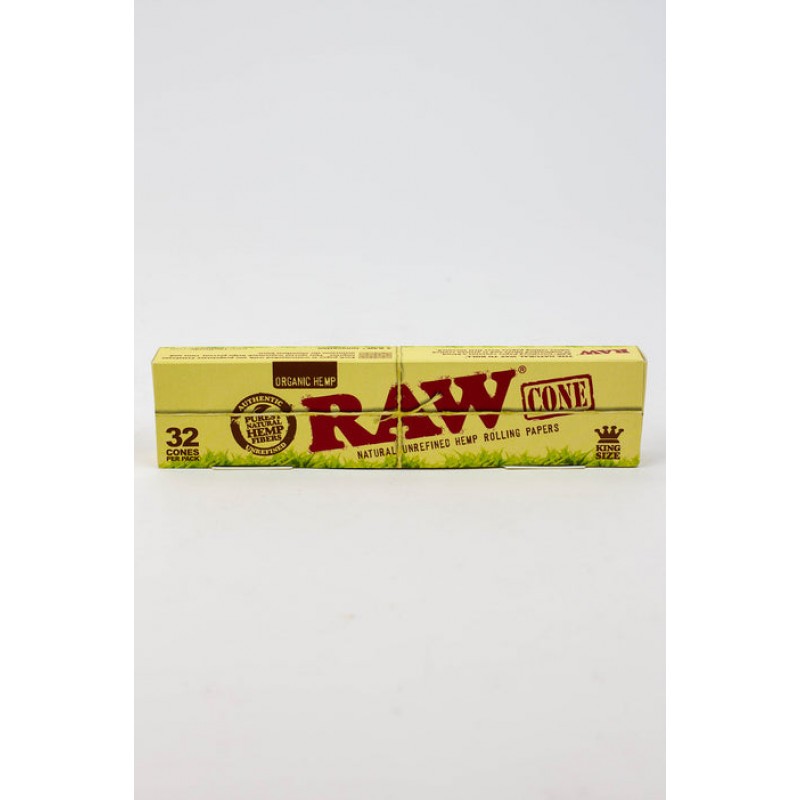 RAW Organic Pre-Rolled Cone King size– 32/Pack