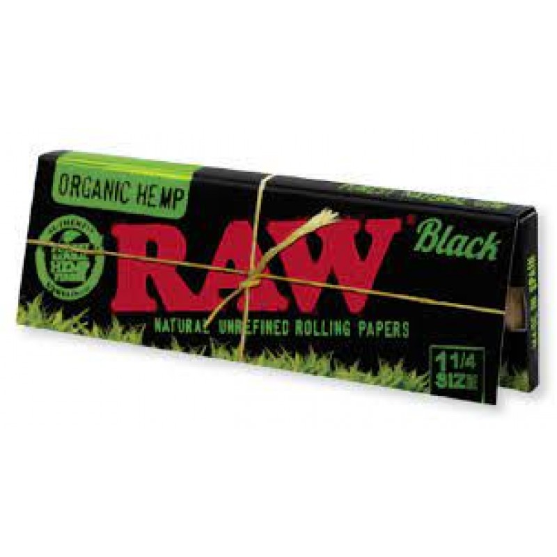 RAW Black Organic Hemp 1 1/4 Rolling Paper