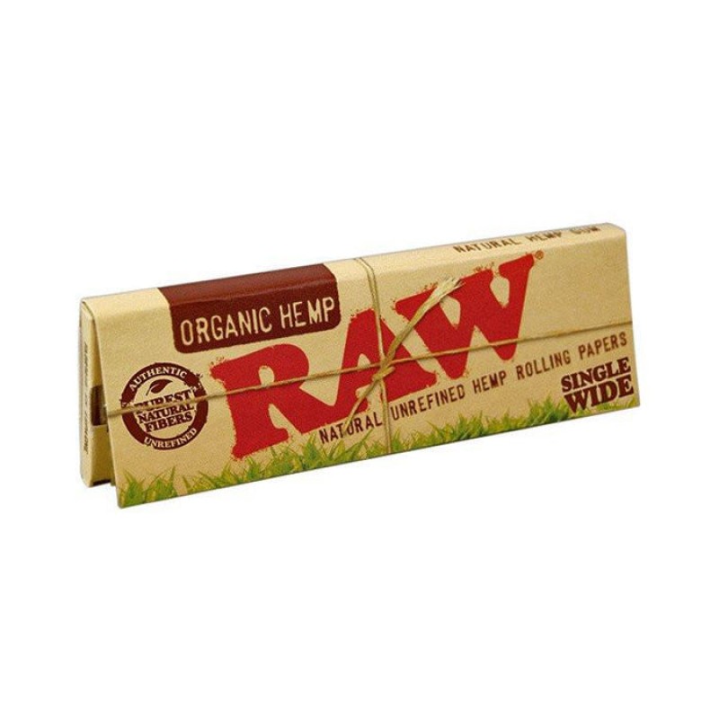 RAW Organic Hemp Single Wide Rolling Papers  (50 s...