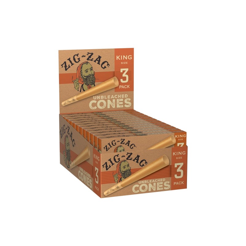 Zig-Zag | Unbleached Cones King Size 3 Per Pack