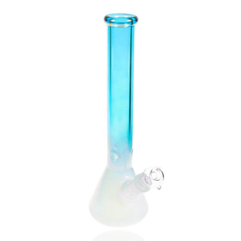 Plain Jane Glass - 16" Aqua Diffused Beaker B...