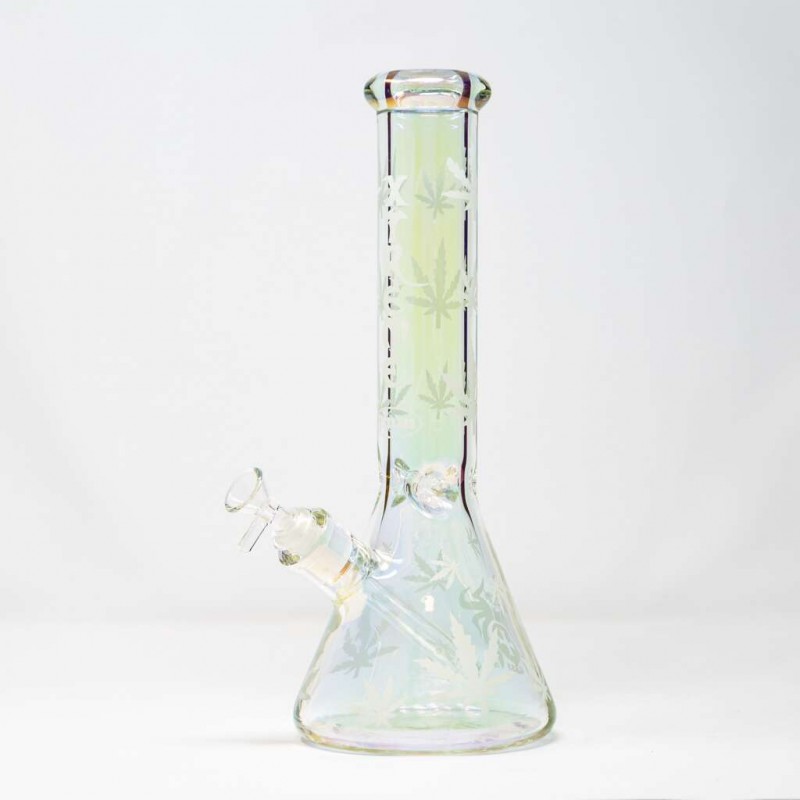 Xtreme 14" Electroplated Bong with Leaf Design