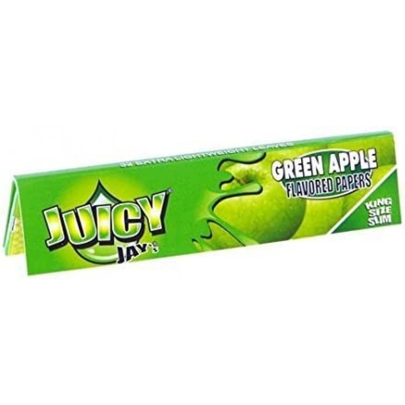 Juicy Jay's King Size Slim Green Apple Flavour...