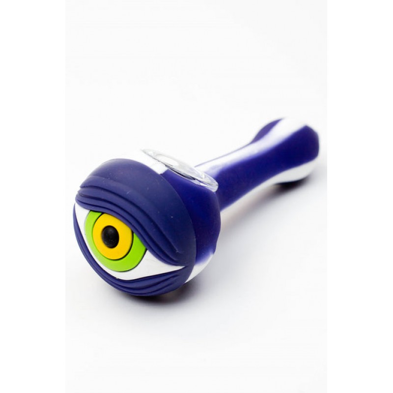 EYE Silicone Hand Pipe with Glass Bowl