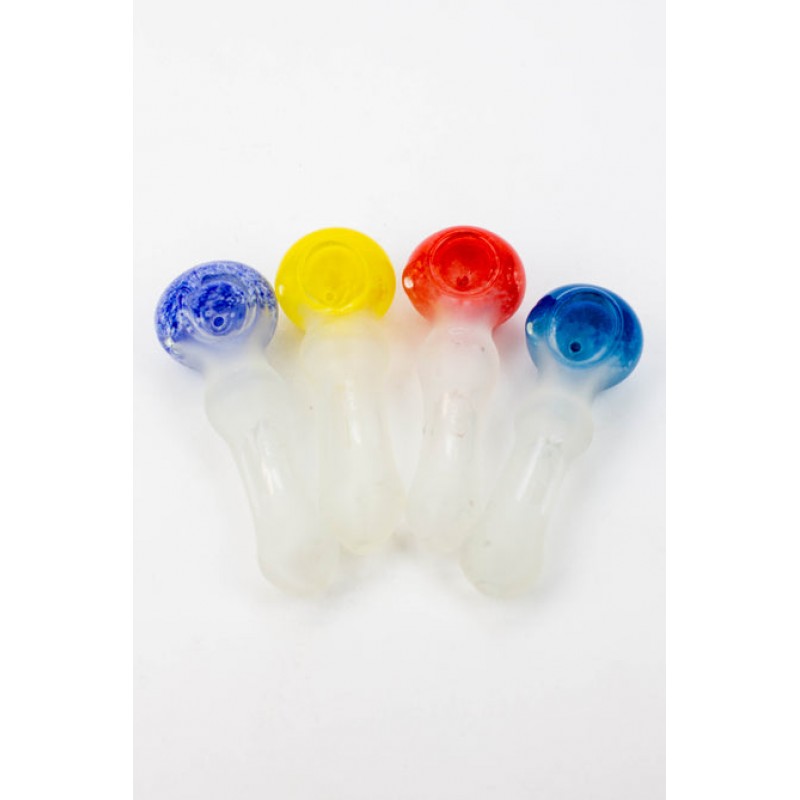 Frosted Soft Glass Hand Pipe - 4.5"