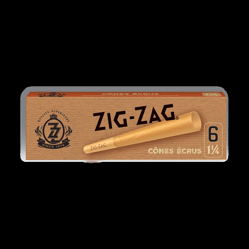 Zig-Zag | Unbleached Cones 1 1/4" 6 per pack