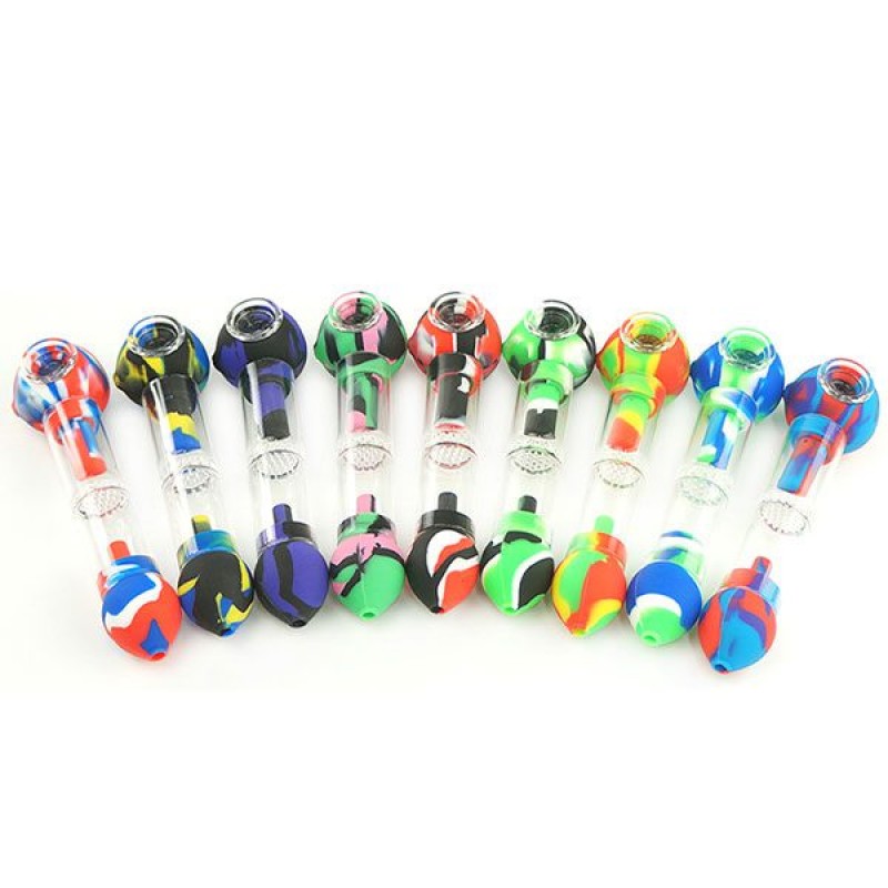 7″ Silicone Pipe w/ Built in Honey Comb Percolat...