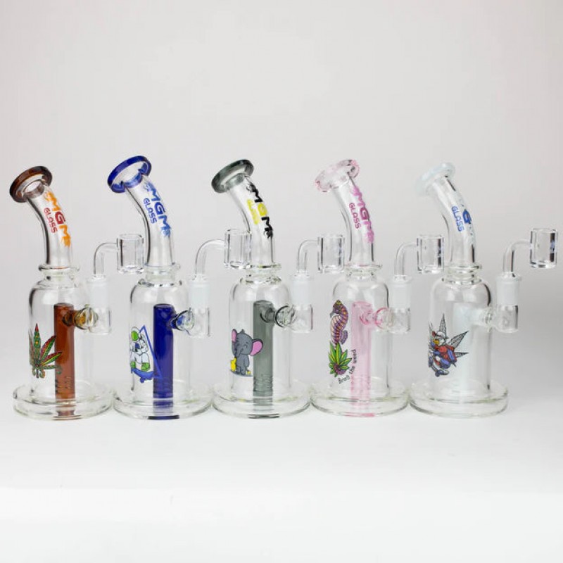 5.7" MGM Glass 2-in-1 bubbler with graphic [C...