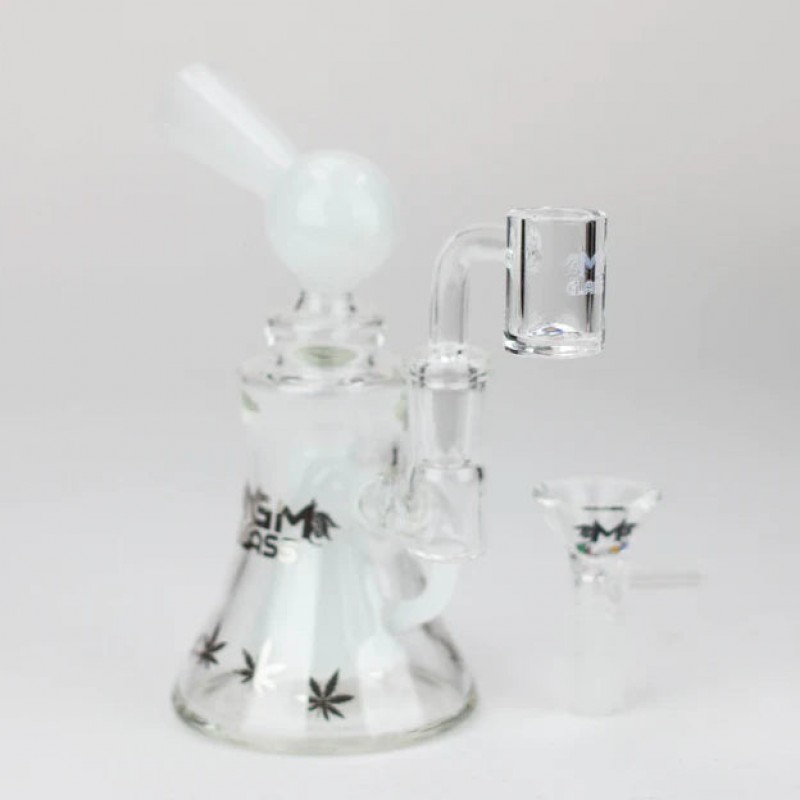 5.7" MGM Glass 2-in-1 bubbler with Logo [C2674]