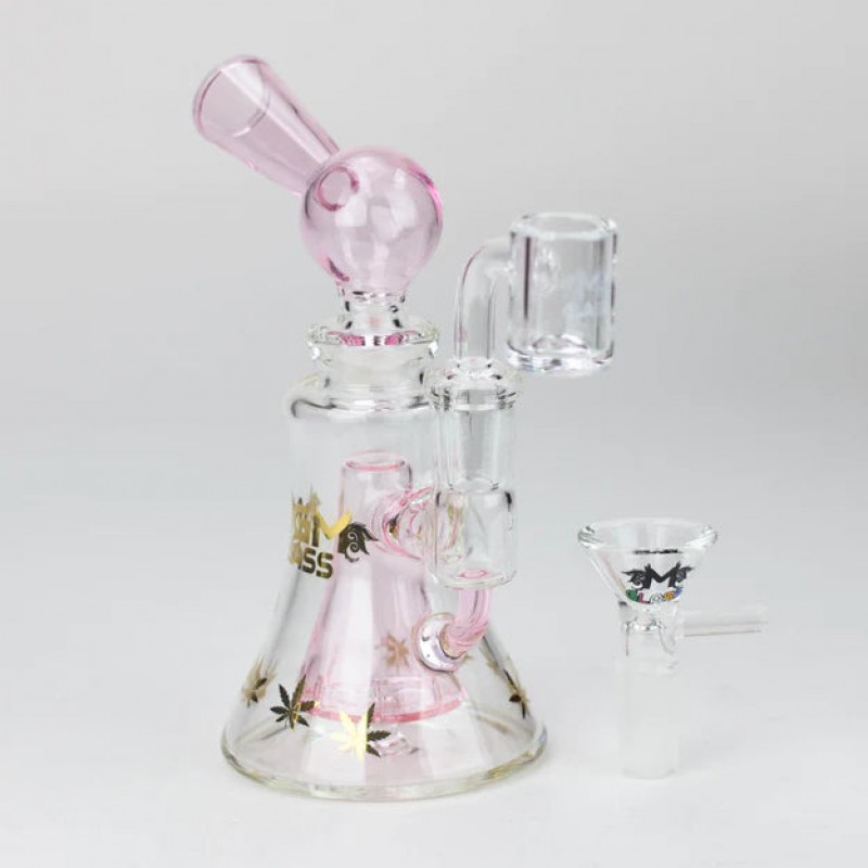 5.7" MGM Glass 2-in-1 bubbler with Logo [C2674]