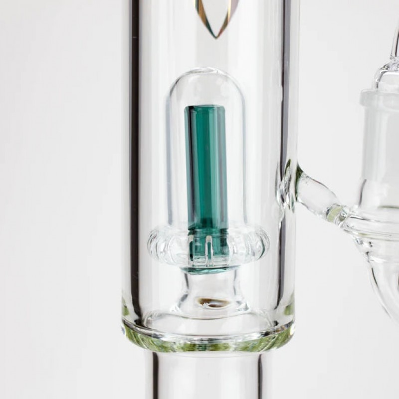 21" AQUA Glass 2-in-1 Inline diffuser glass water bong