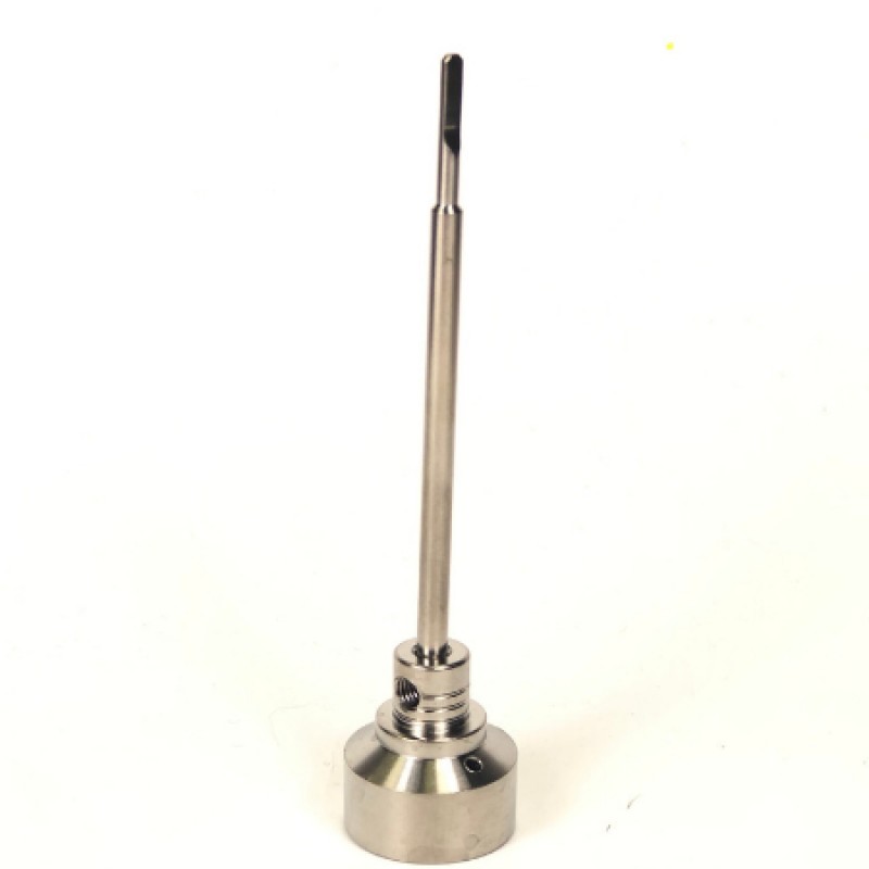 4.5in Titanium Staff Dabber with One Hole Carb Cap