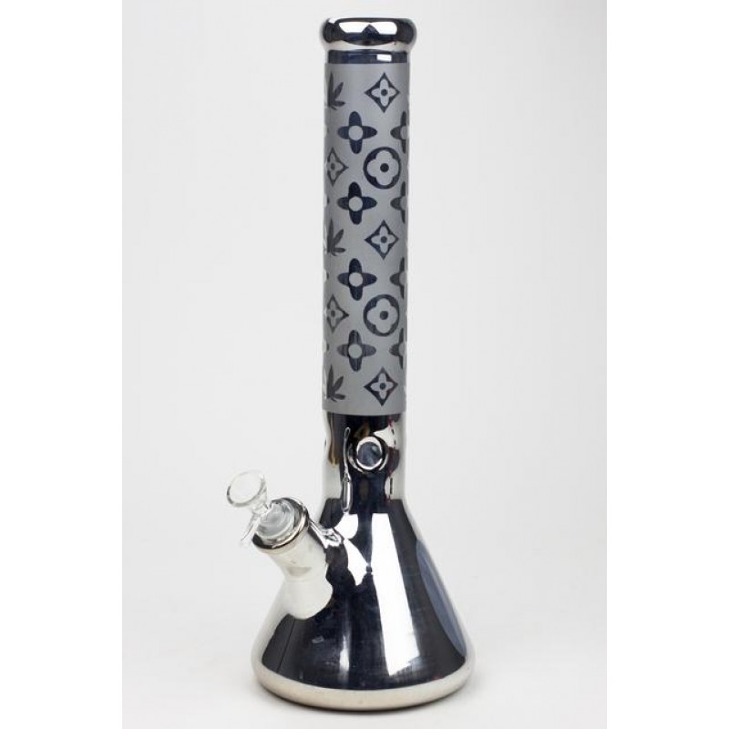 Luxury pattern 16" 7mm metallic beaker bong