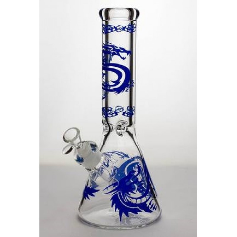 Dragon Artwork 12"  9mm thick Glass Beaker Bo...