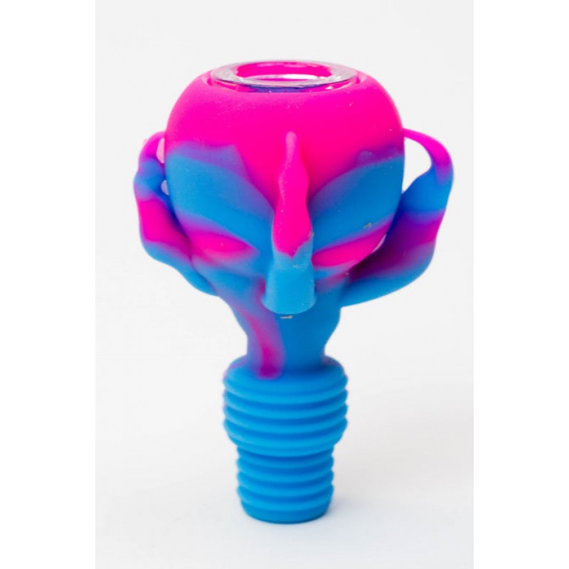 2-in-1 Silicone Talon Bowl With Multi-Hole Glass Bowl