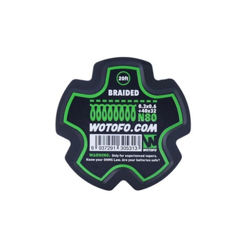 Wotofo Braided Wire  0.3x0.6+40GAx32GA N80 20ft-spool