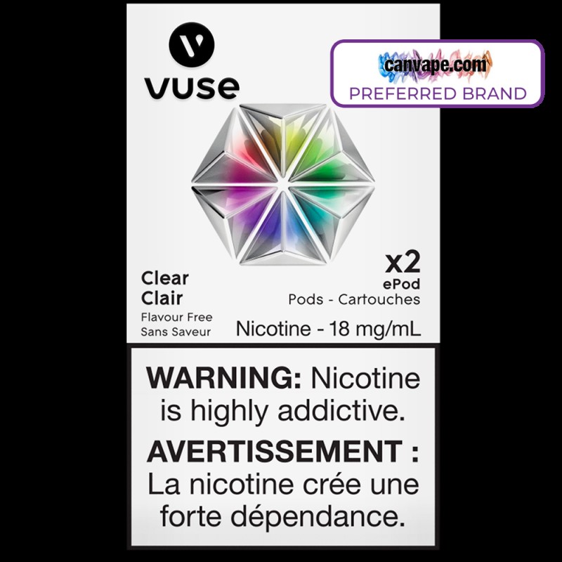 Vuse - Clear (Flavourless) ePod Replacement Pods